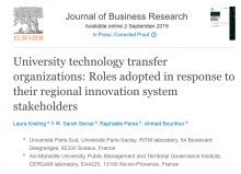 Publication in the Journal of Business Research on University Technology Transfer Organizations